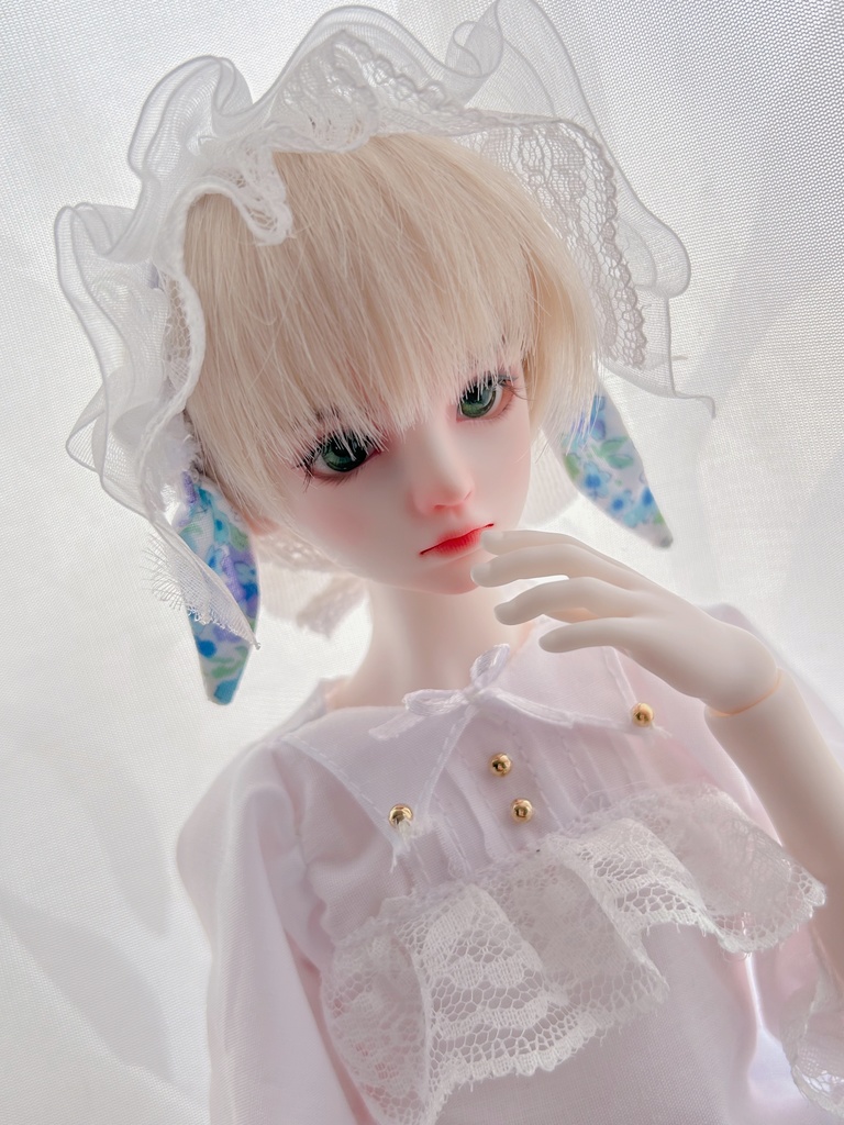 ドール用  ヘッドドレス  【碧のロップイヤー】