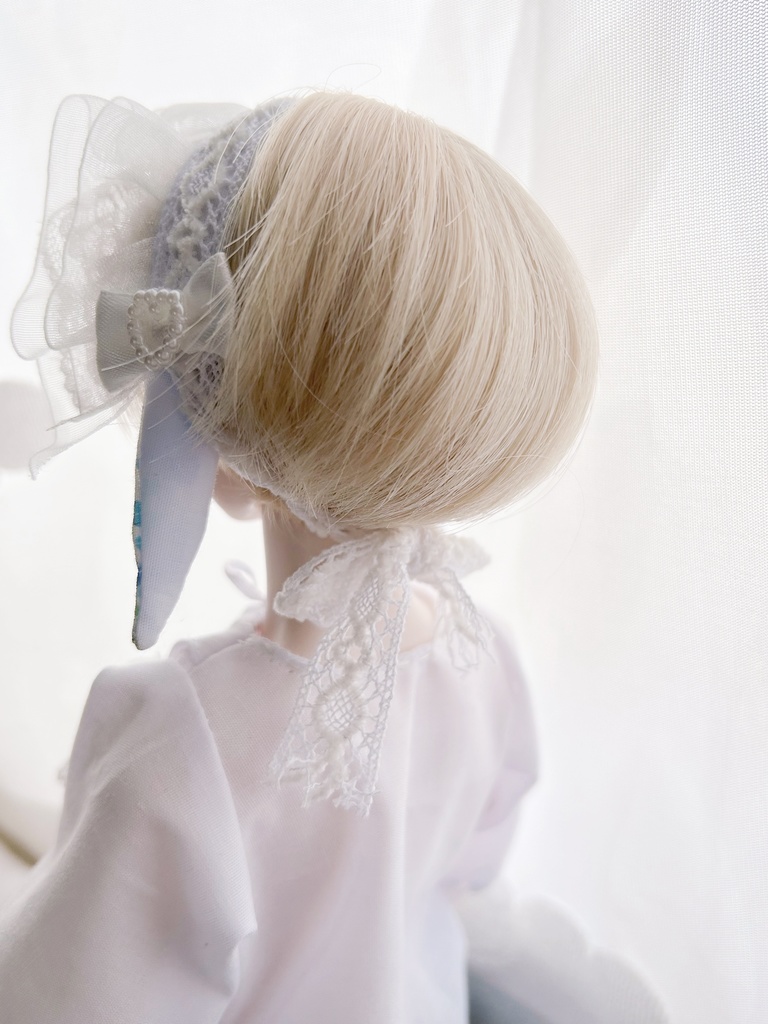 ドール用  ヘッドドレス  【碧のロップイヤー】