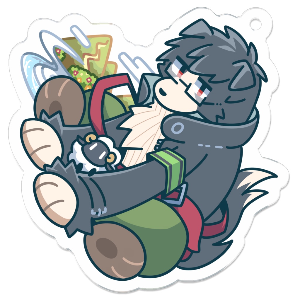 モフやくアクリルキーホルダー