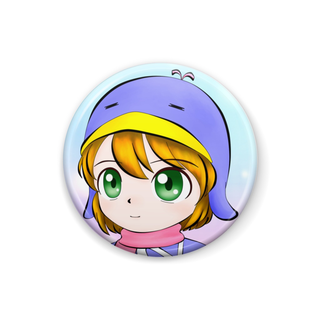 ペンギン少女 缶バッジ 25mm