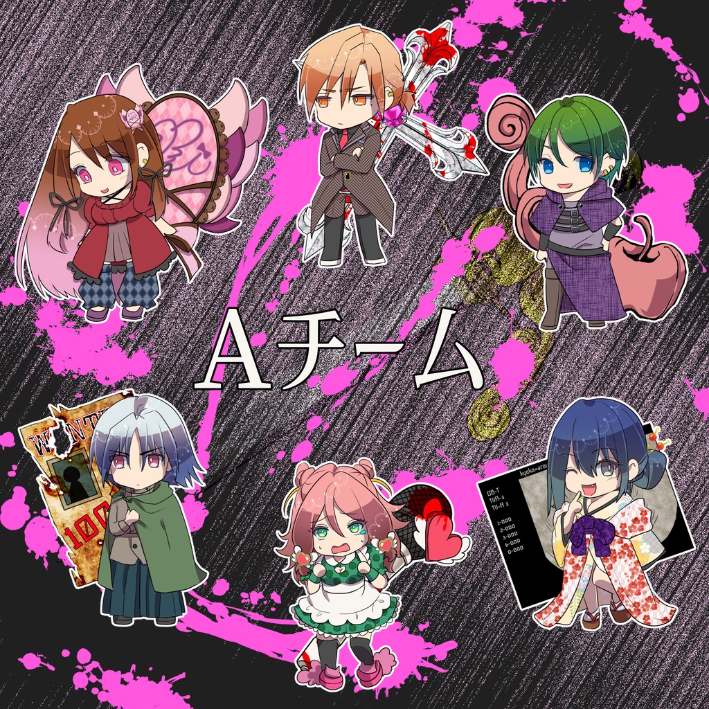 大罪ゲエムアクリルフィギュア Aチーム