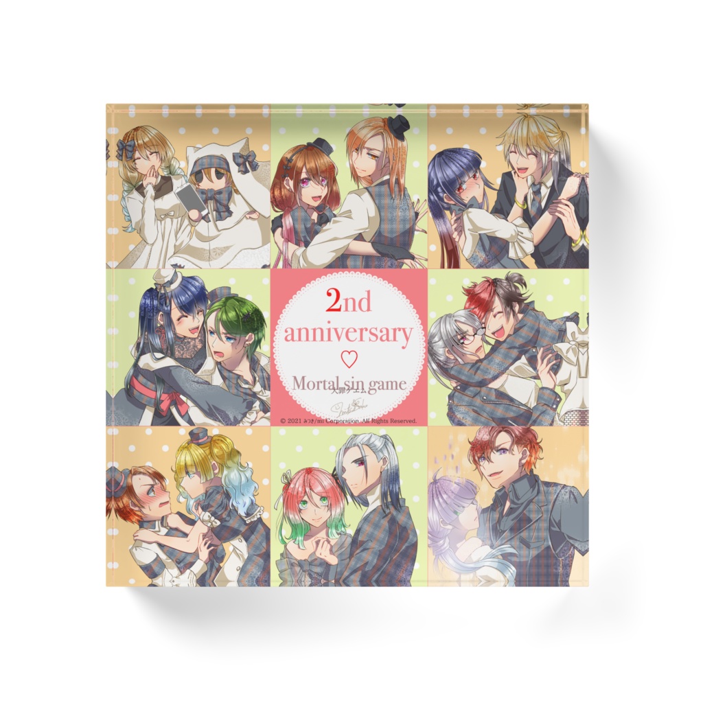 【大罪ゲエム二周年記念】アクリルブロック/二周年描き下ろし オールキャラ