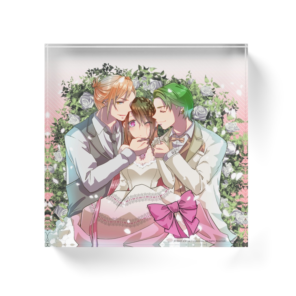 【大罪ゲエム二周年記念】アクリルブロック/二人の花嫁 アーカス×ユファ×オーディル