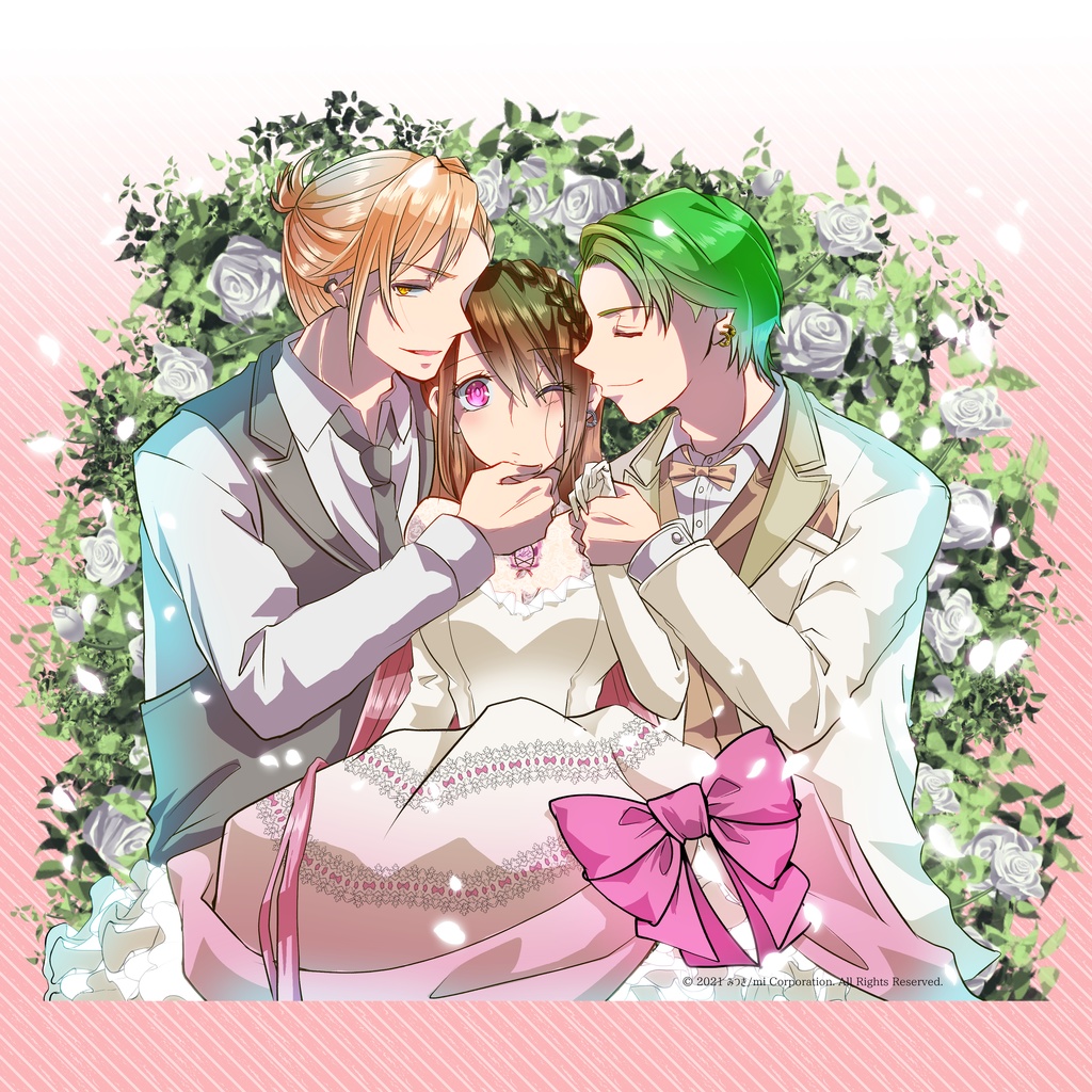 【大罪ゲエム二周年記念】アクリルブロック/二人の花嫁 アーカス×ユファ×オーディル