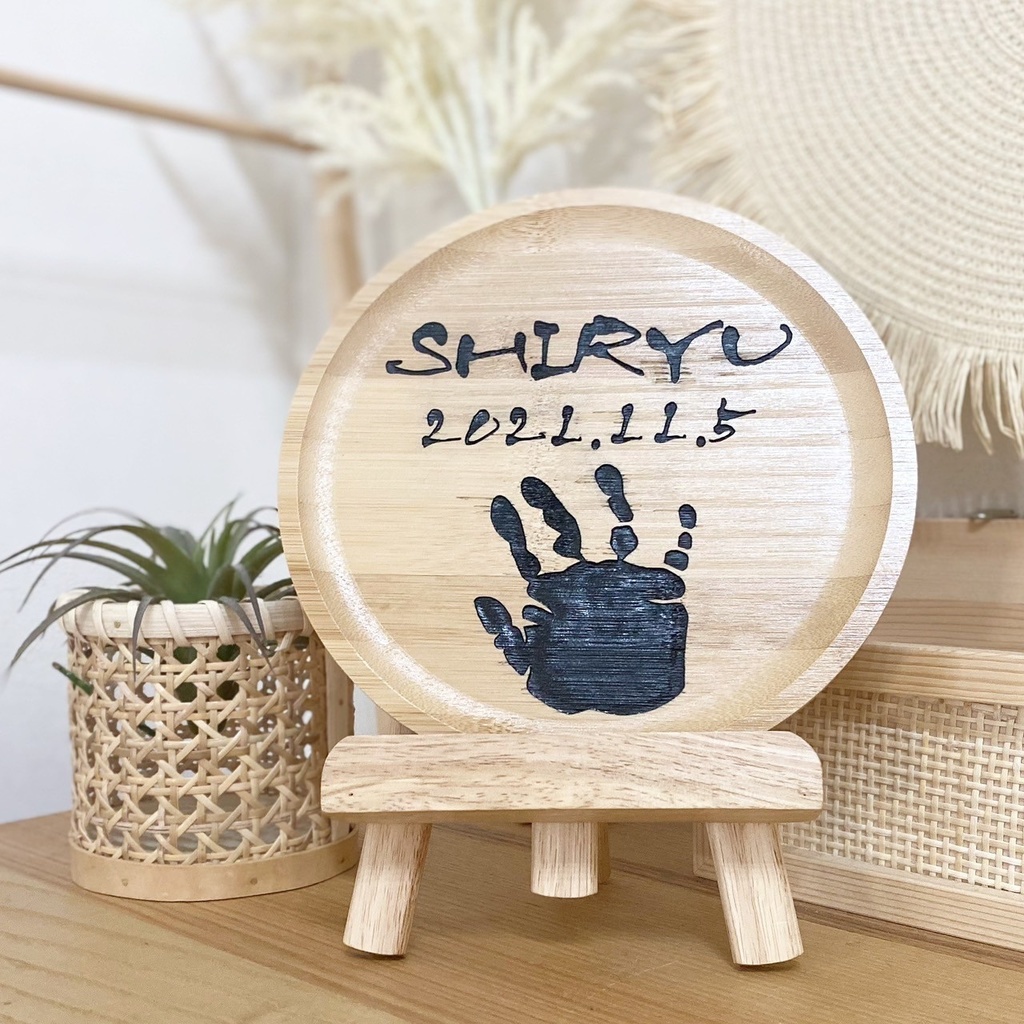 【出産記念に】手形付きオリジナル命名プレート