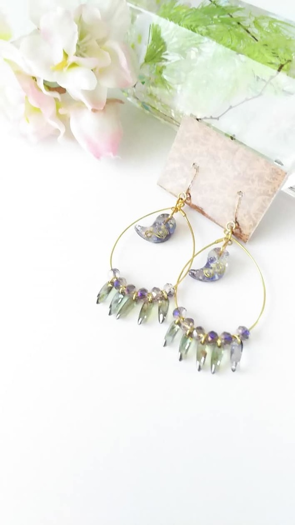 【オーダー品】月夜見の勾玉イヤリング