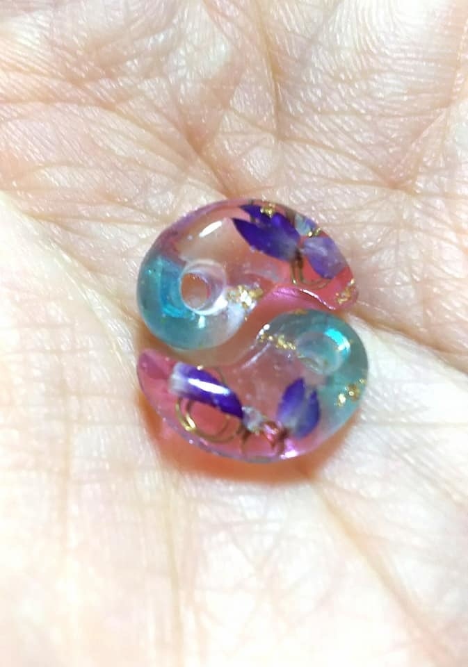 オルゴナイト勾玉のミスティックレディピアス【イヤリング交換可】