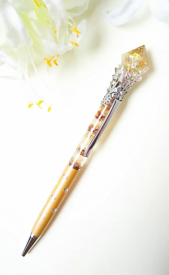 陰陽統合オルゴナイトの魔法の杖ペン【ゴールド】