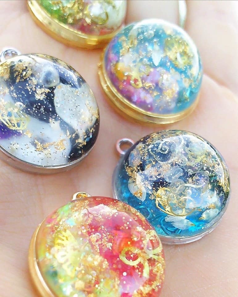 幸運アップわくわく喜びの陰陽統合オルゴナイトペンダン