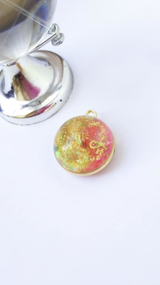 幸運アップわくわく喜びの陰陽統合オルゴナイトペンダン