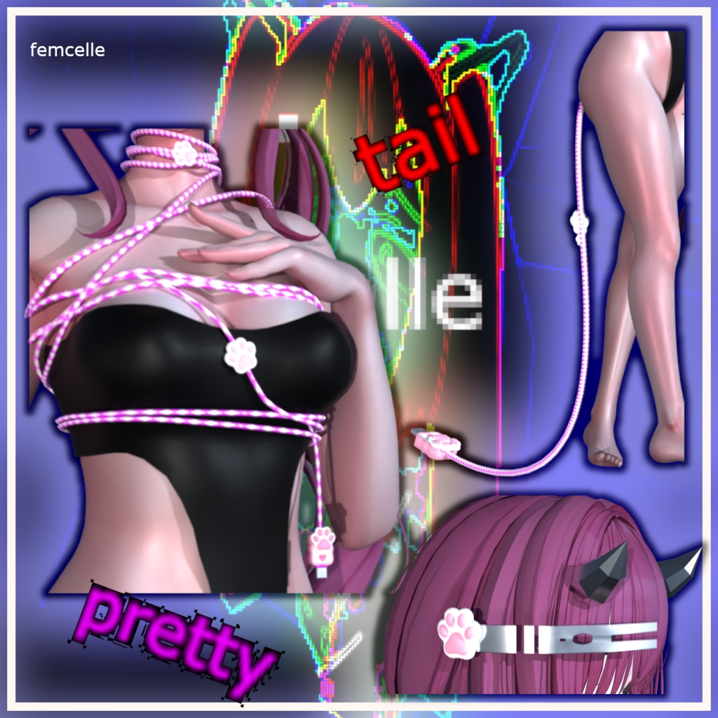 (ᵕ—ᴗ—) CONNECTION//BABY ✦ Cyber Kawaii Accessory ✦ VRBase Anime ✦