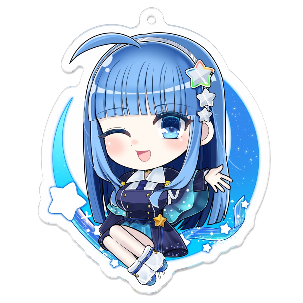 星乃紅茶 SDアクリルキーホルダー(お月様にお座り)