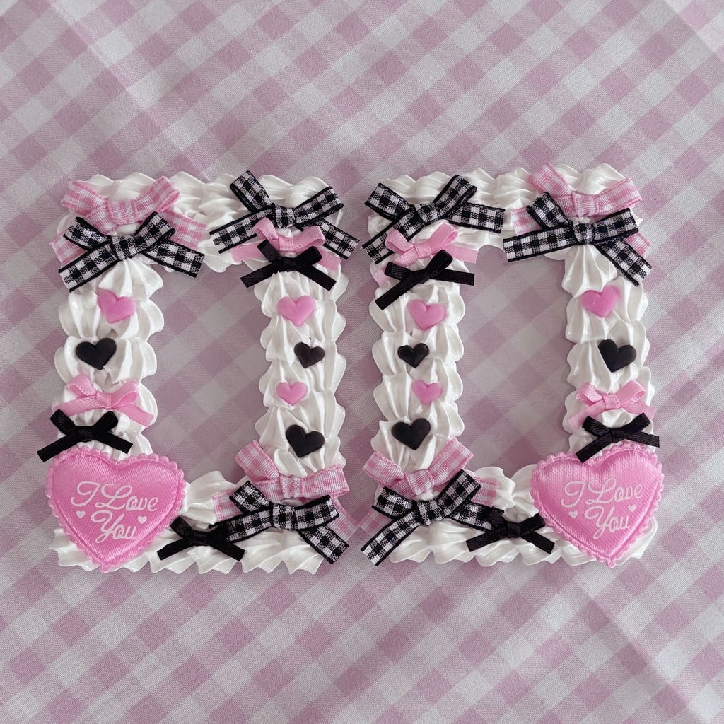 ♡ぴんく×くろ♡ホワイトホイップ