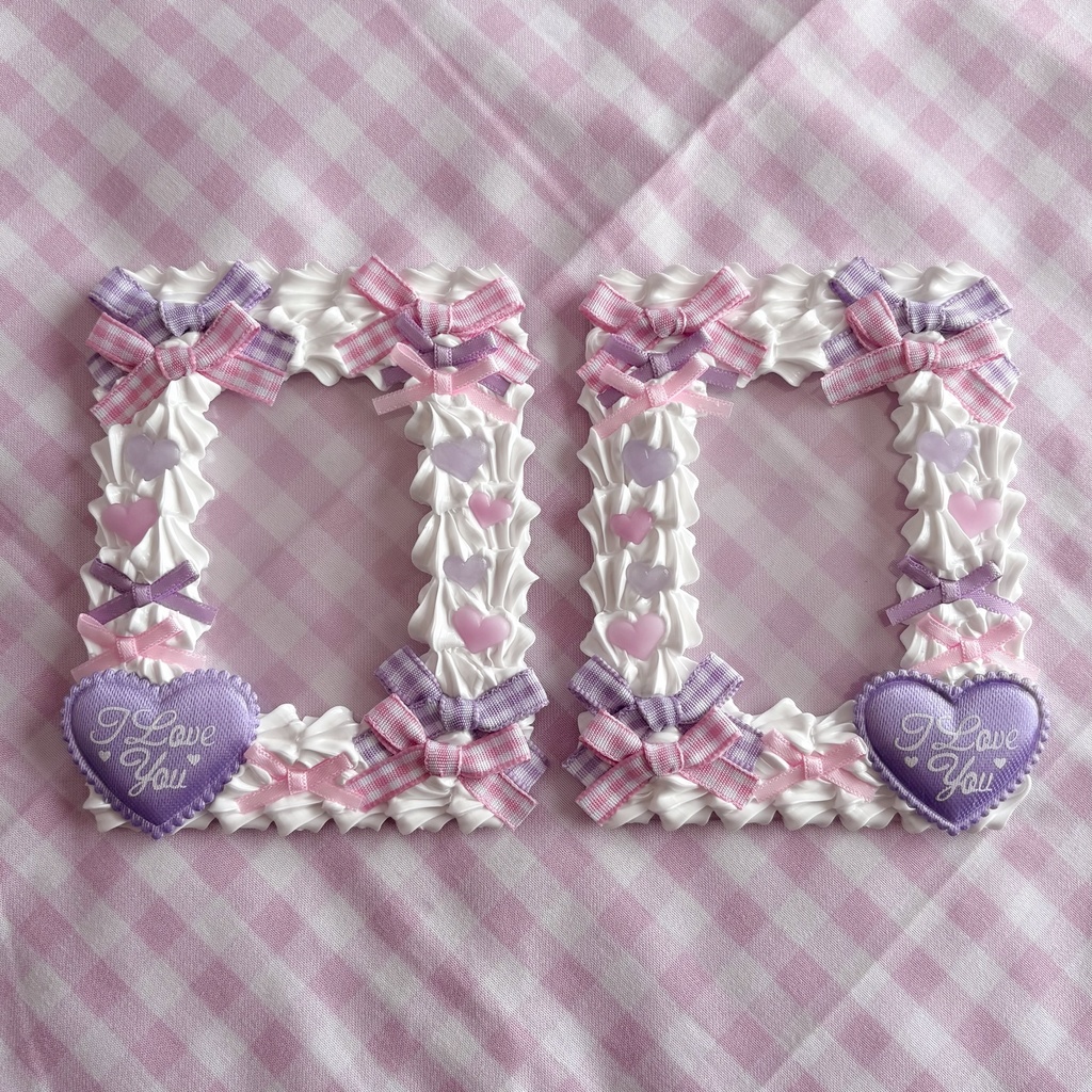 ♡ぴんく×むらさき♡ホワイトホイップ