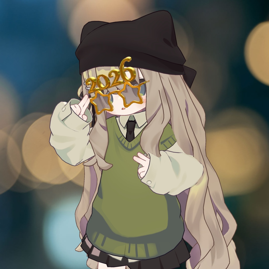 【VRC】2026 新年お祝いメガネ_New Year Glasses 2026