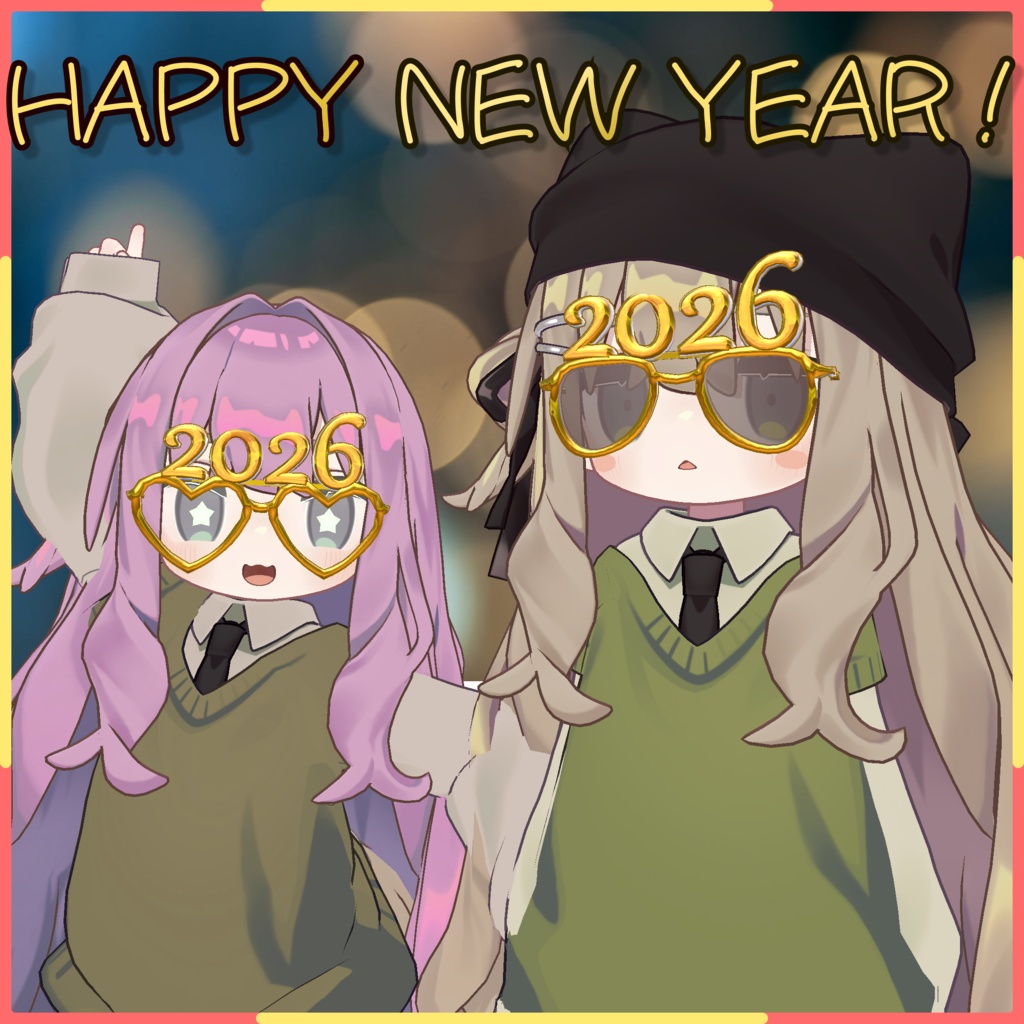 【VRC】2026 新年お祝いメガネ_New Year Glasses 2026