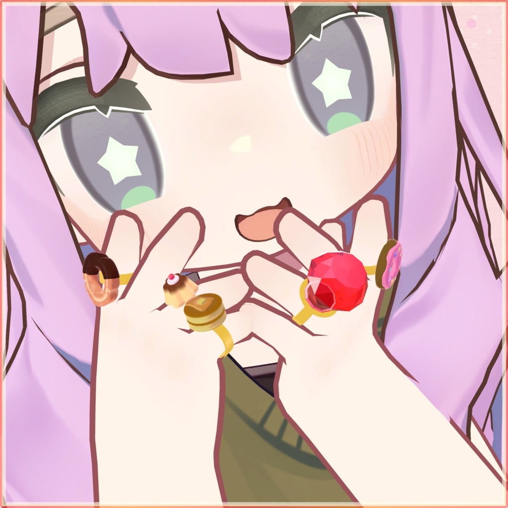 【無料あり】おもちゃの指輪_おかし(ToyRIngs_Sweets)