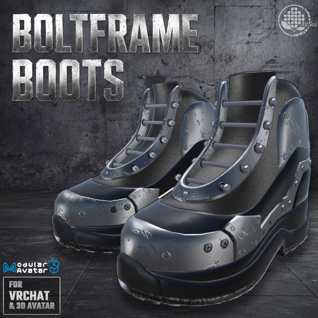 【VRC対応】ボルトフレームブーツ_Boltframe Boots
