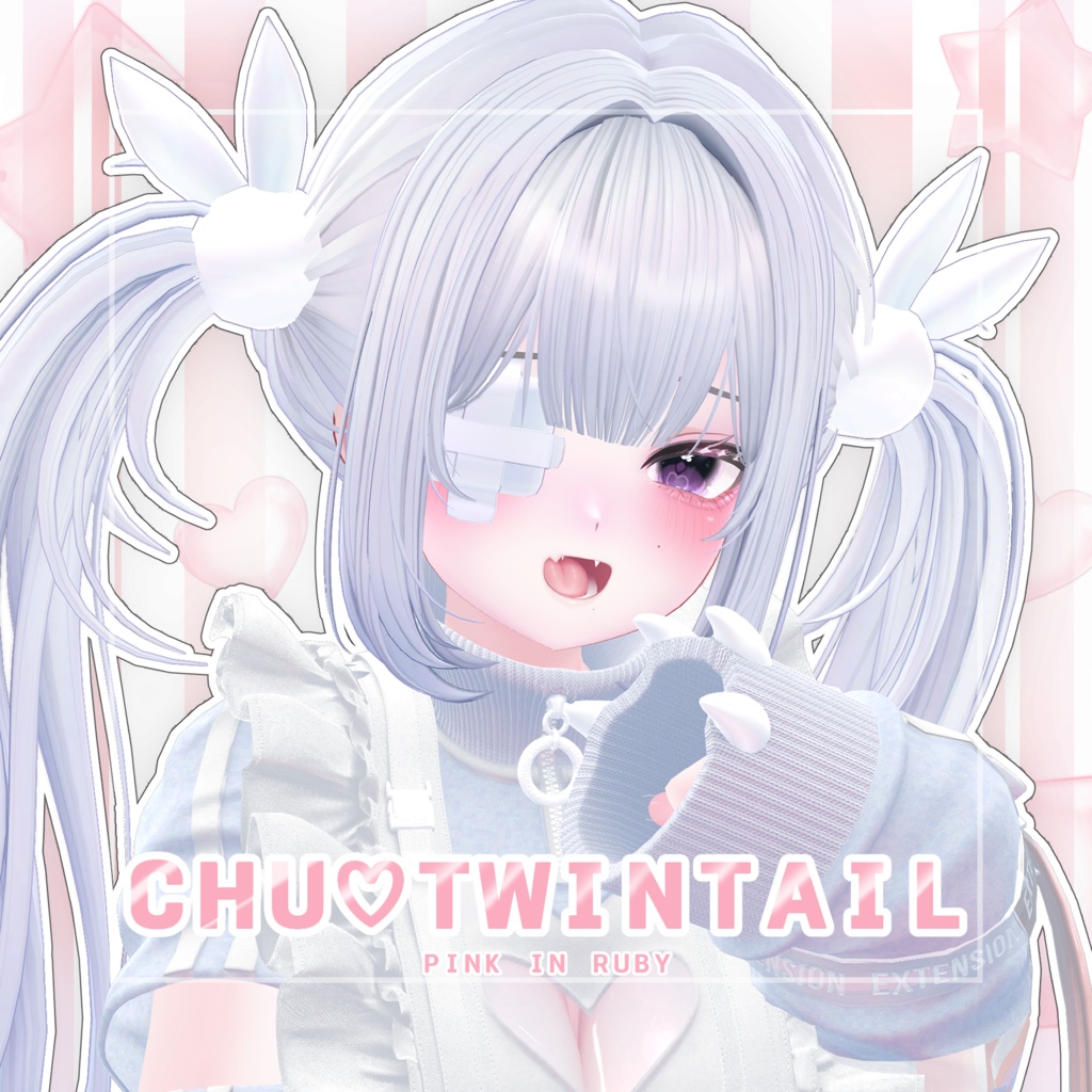 「3Dヘアモデル」 Chu Twintail