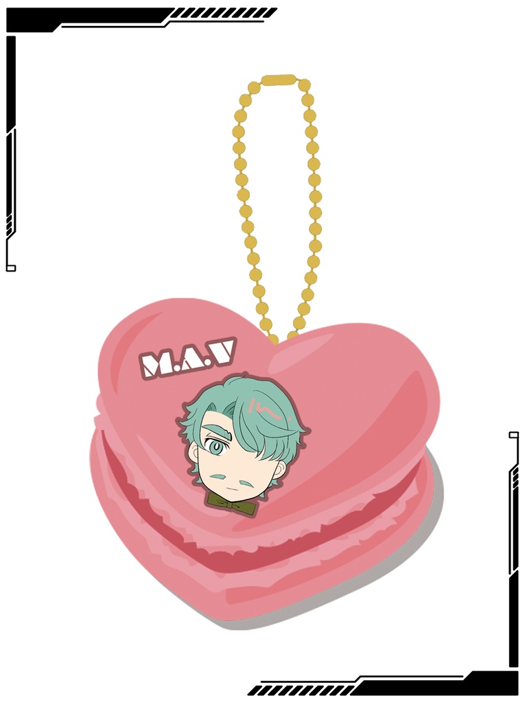 【GQ】ハートマカロン・キーホルダー