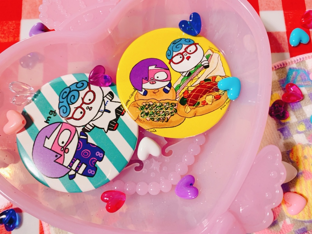 おもちようせいメギ缶バッジ