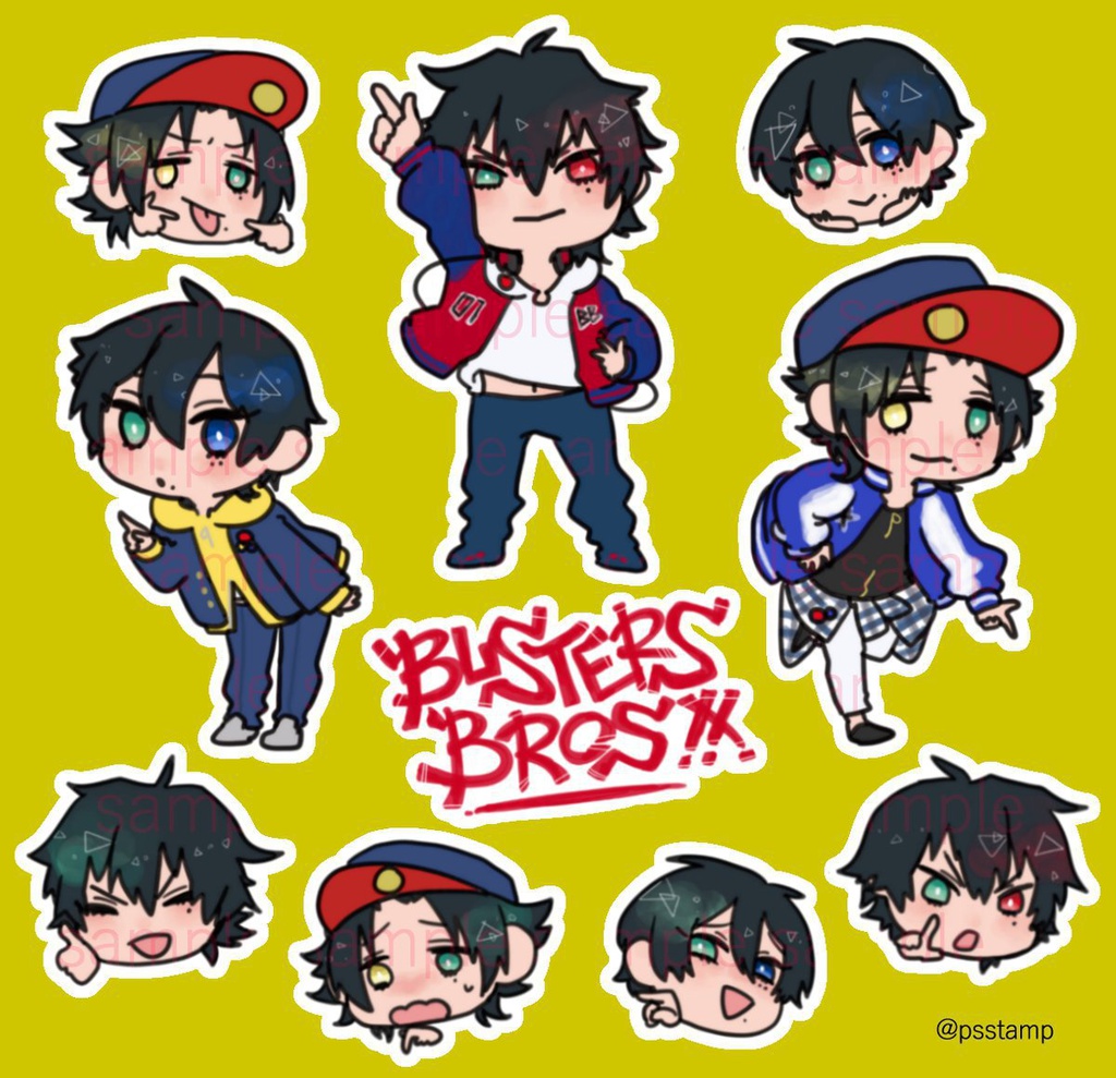 Buster Bros!!マステ風手帳シール