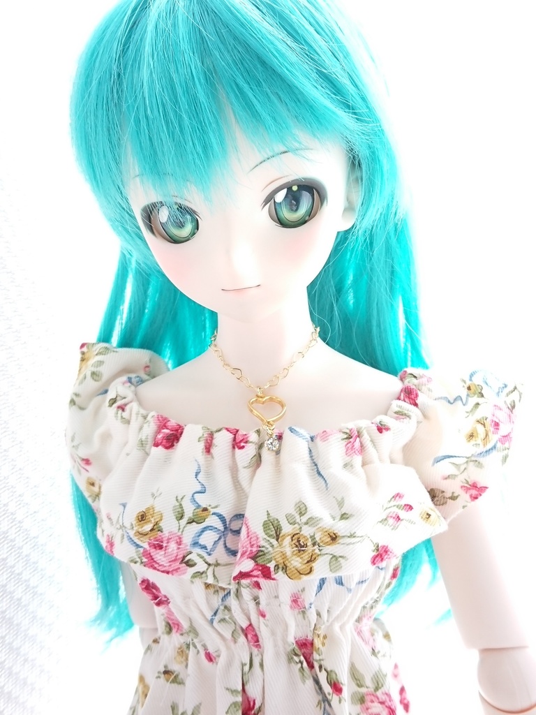 ドロップハートネックレス★チョーカー～ロングまで調節可能　DD・SD・スマド・MDD・MSD