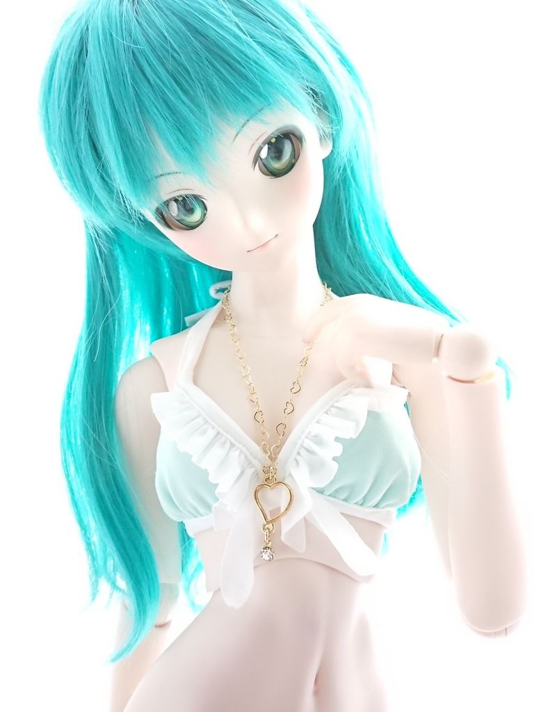 ドロップハートネックレス★チョーカー～ロングまで調節可能　DD・SD・スマド・MDD・MSD