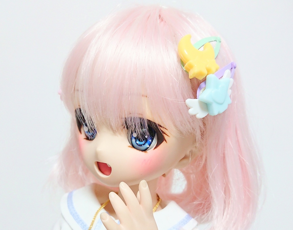 ゆめかわヘアピン☆お月様と星 黄色 ドール用 DD MDD MSD SD - Petit accessoires(ぷちあくせそわーる) - BOOTH