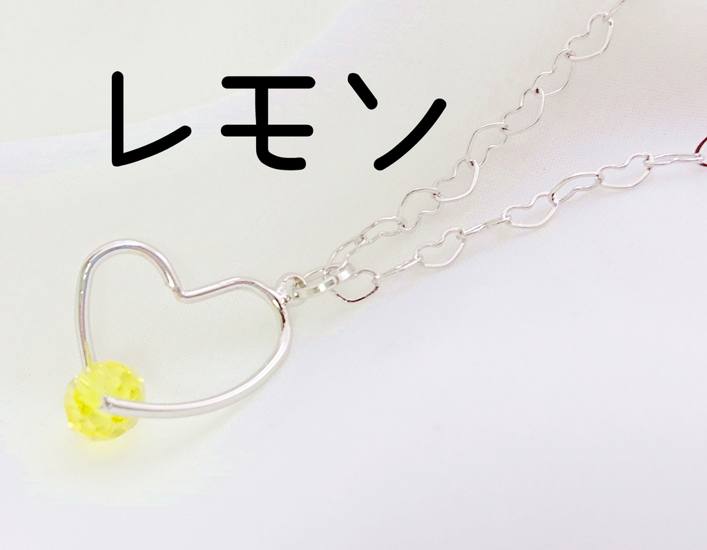 ハート＆ハートネックレス★エメラルド　(他のカラーに変更可)DD SD スマド MDD MSD