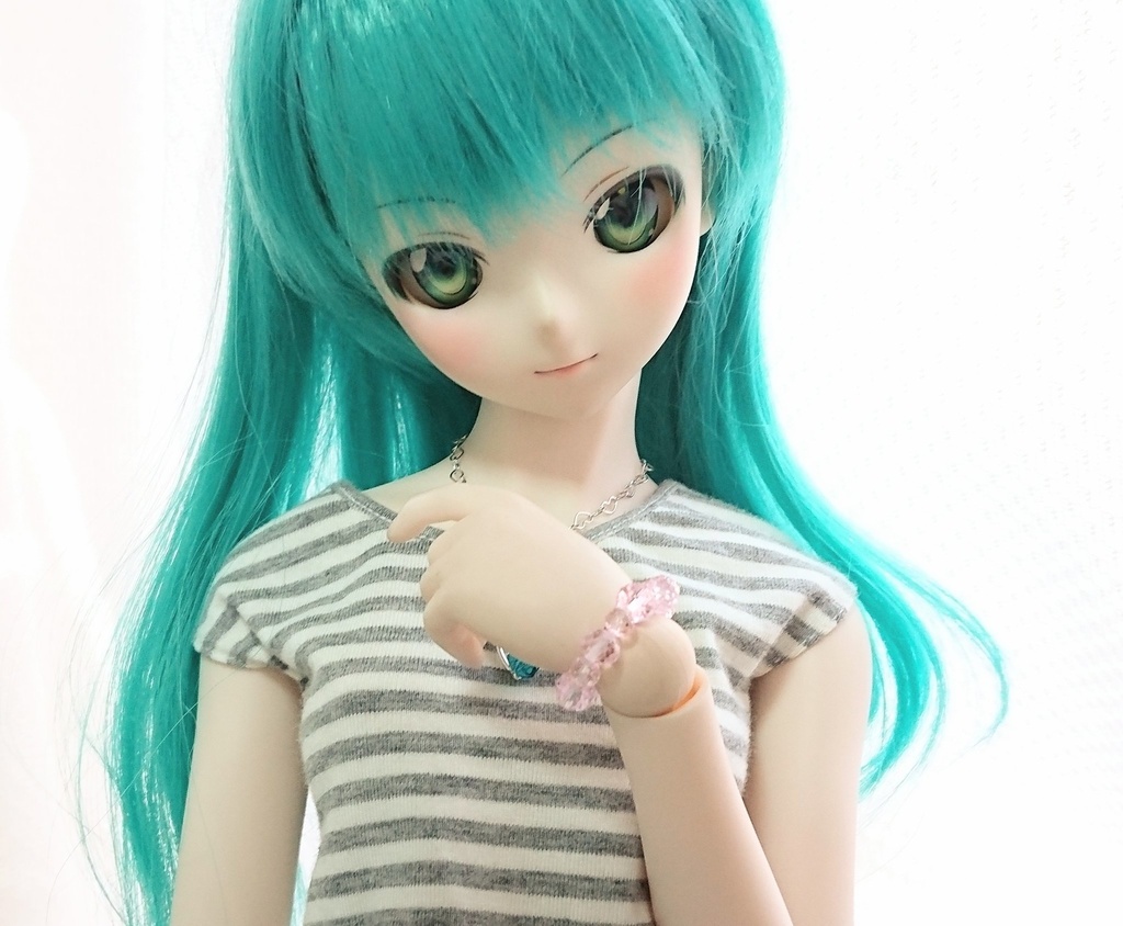 キラキラブレスレット★ピンクローズ　DD SD MSD MDD スマド