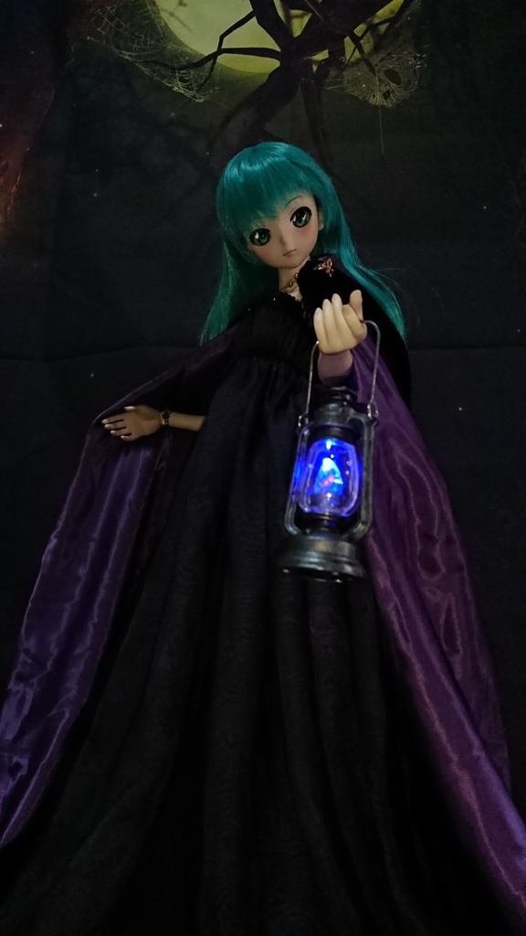 ドール用 虹色鉱石ランタン★ハーキマー カラーシフト発光 SD DD MDD MSD