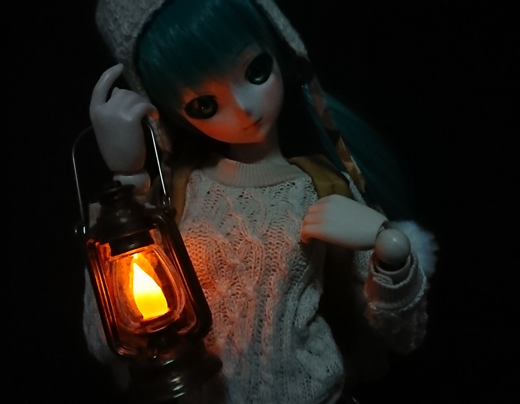 アンティークランタン★ドール用 炎の揺らぎ有&無し SD DD スマド MDD MSD