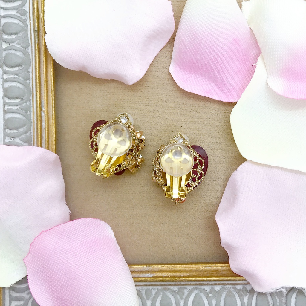 【準新作】レッドストーンビジュー ピアス/イヤリング