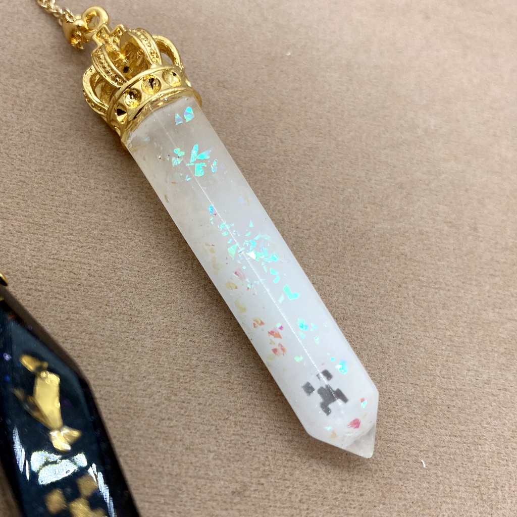 【新作】◆きらめくブラックストーン/ネザークォーツのペンダント