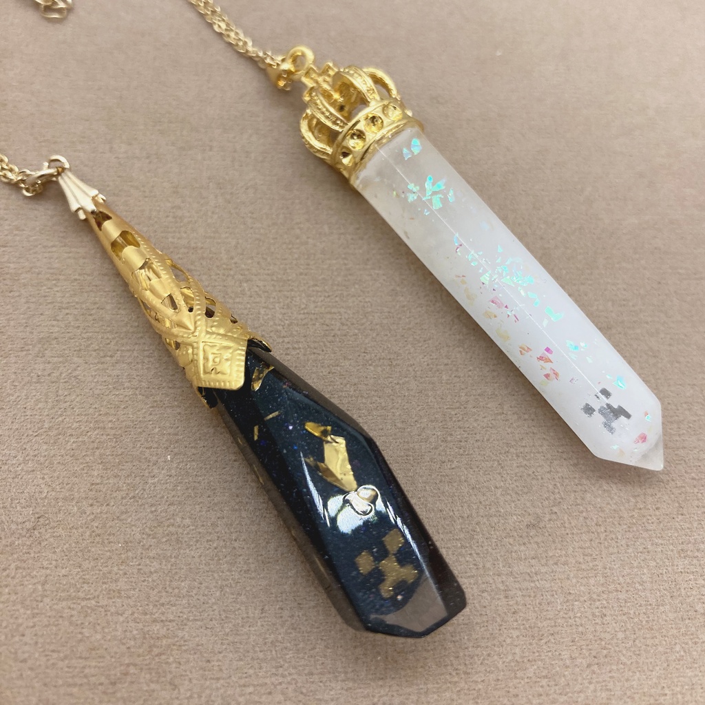 【新作】◆きらめくブラックストーン/ネザークォーツのペンダント