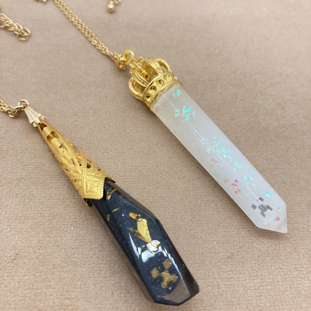 【新作】◆きらめくブラックストーン/ネザークォーツのペンダント