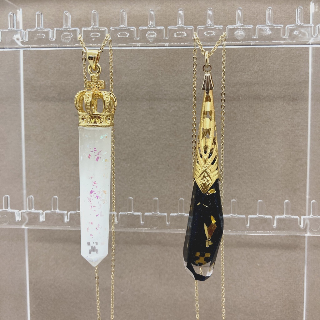 【新作】◆きらめくブラックストーン/ネザークォーツのペンダント