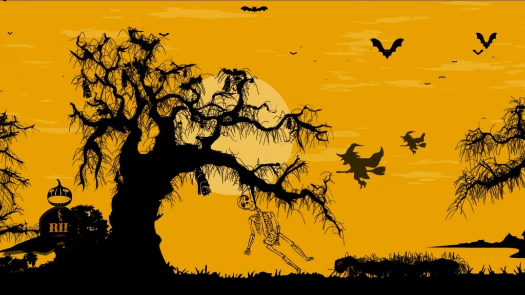 配信開始u0026配信終了用】動く配信背景「ハロウィン」（ループ仕様 