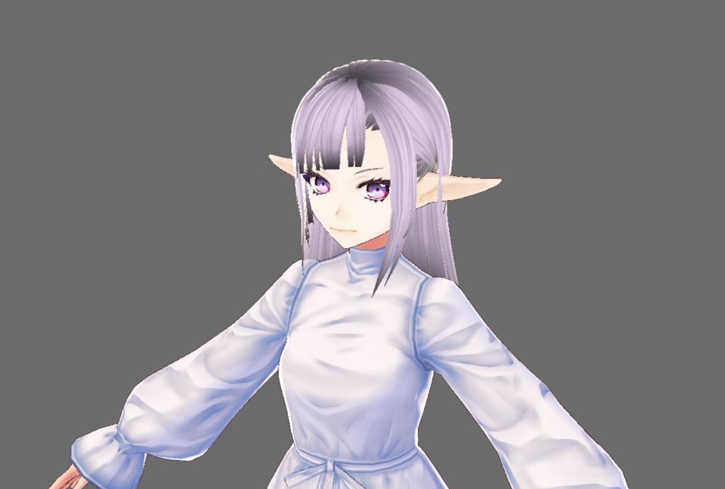 【Vroid専用アバター】 女型 素体 ツリ目 エルフ耳キャラクターデータ(ベータ版用)