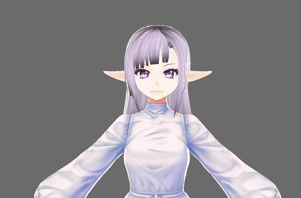 【Vroid専用アバター】 女型 素体 ツリ目 エルフ耳キャラクターデータ(ベータ版用)