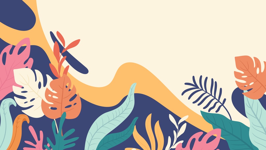 配信背景「カラフルな葉」