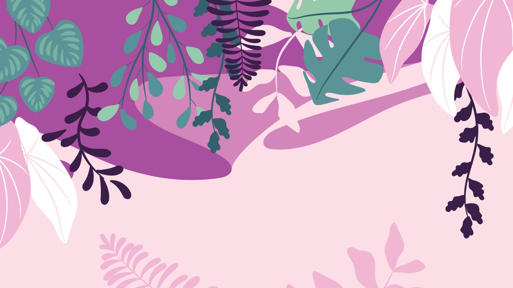 配信背景「カラフルな葉」