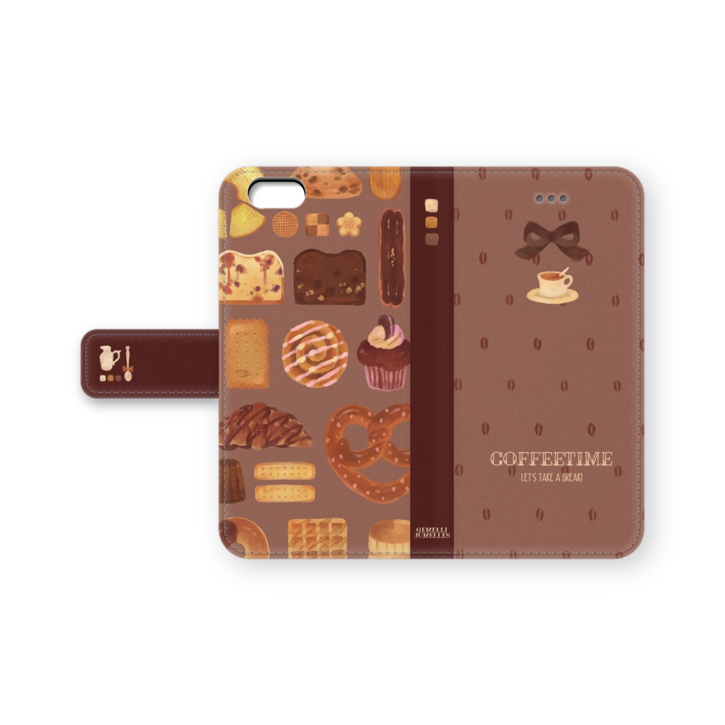 コーヒータイムなiPhoneケース(ベージュ)