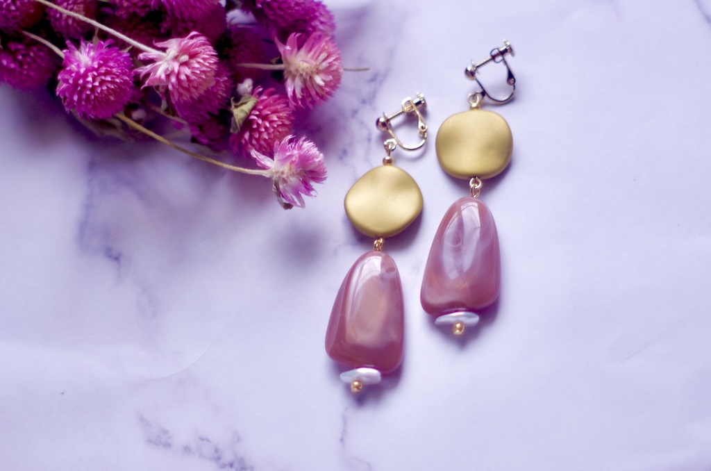 【再販無し】大ぶりビーズのアクセサリー