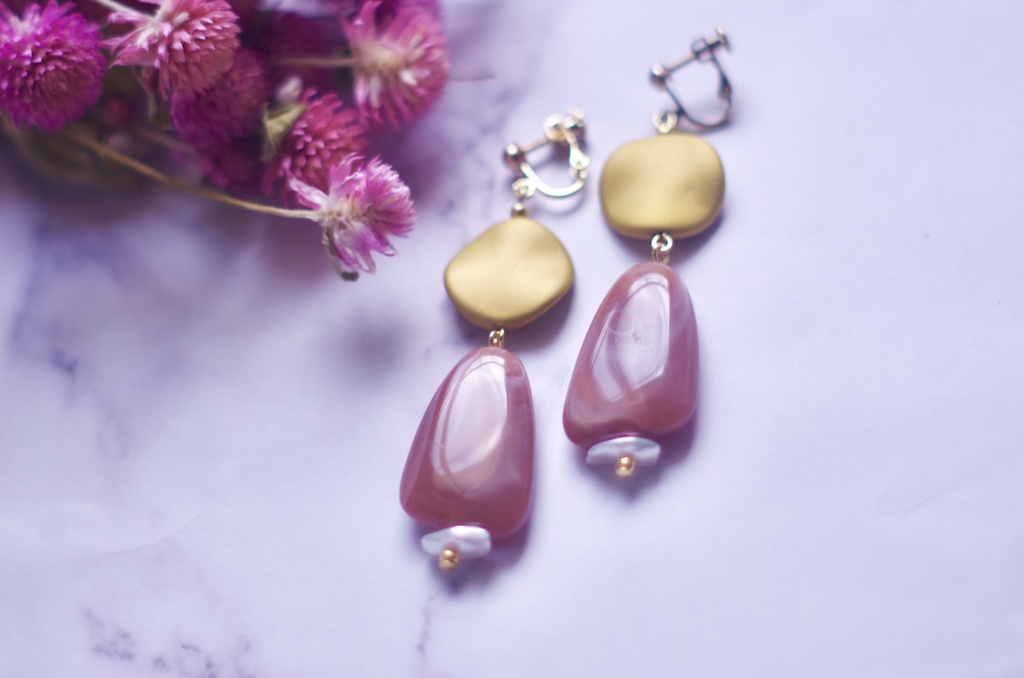 【再販無し】大ぶりビーズのアクセサリー