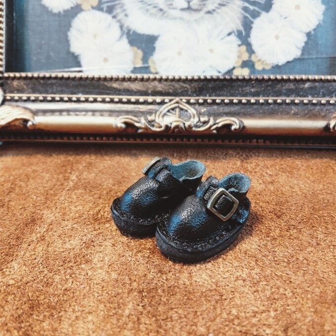 本革サボシューズ:黒