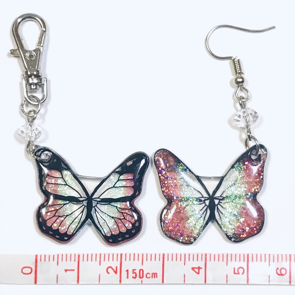 【片ピアスorカラビナ】胡蝶しのぶイメージチャーム