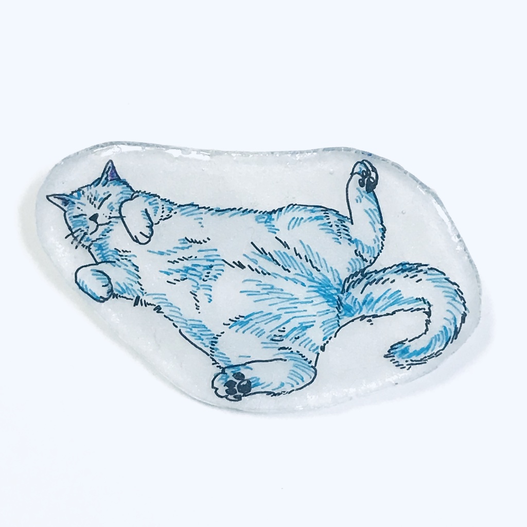 のびのび猫ブローチセット