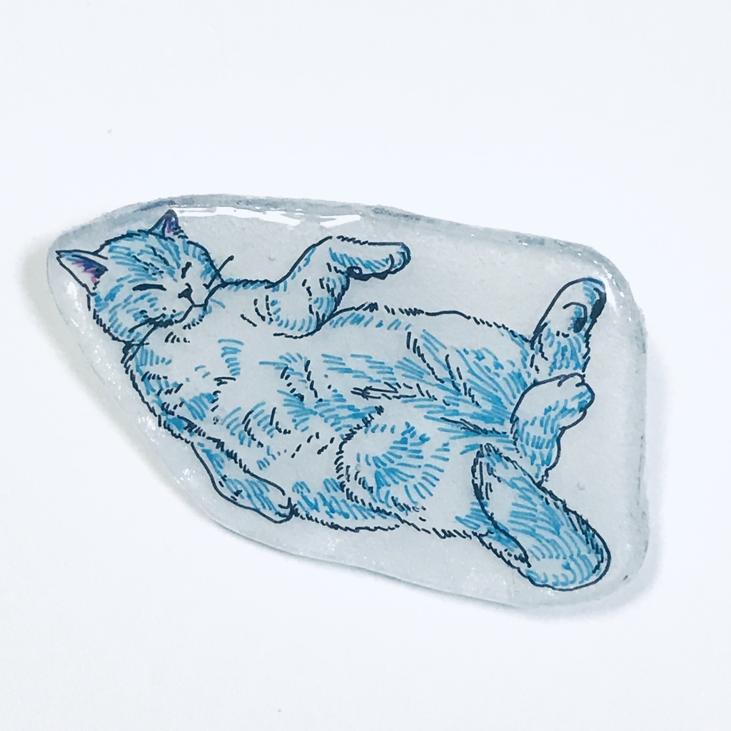 のびのび猫ブローチセット